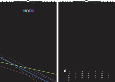 HEYDA Bastelkalender Schwarz A4