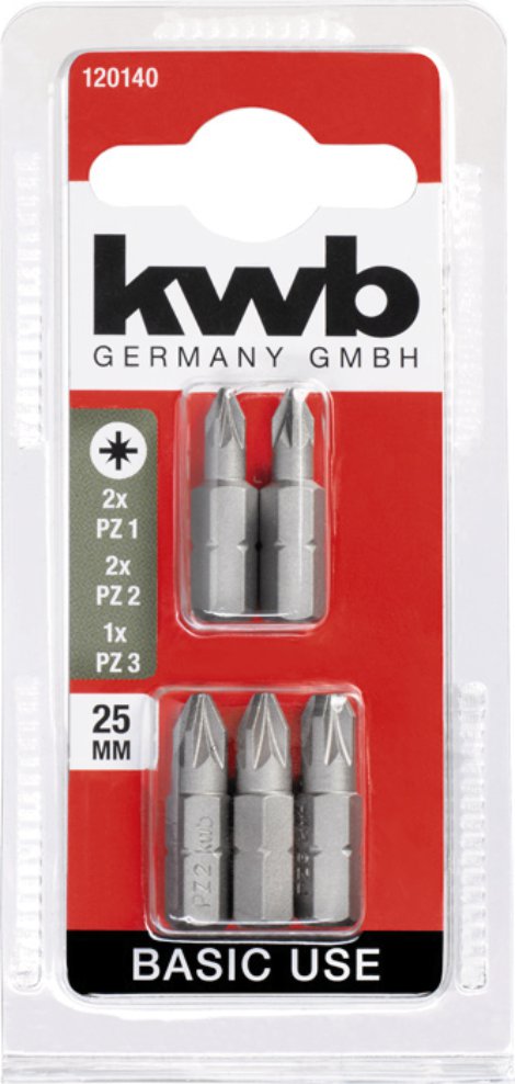 KWB Bit-Set Basic PZ 25 mm 5 Stk.