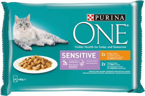 PURINA ONE® Sensitive Huhn 4x85 g