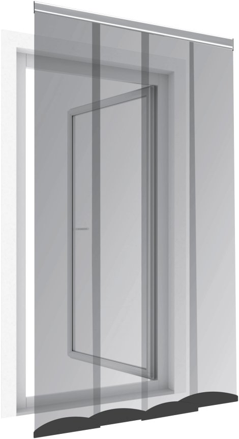 WINDHAGER Lamellen-Türvorhang - PLUS 120x250 cm, aluminium