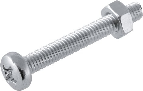 SUKI Linsenschraube verzinkt 4.6 PH1 DIN 7985 M3x30 mm, 12 Stk.