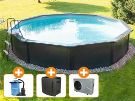 STEINBACH Stahlwandpool-Set Nuovo Deluxe II Large