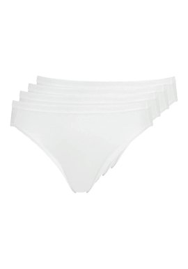 Damen Slip Taillen Classic Weiß 4er-Pack