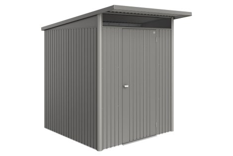 BIOHORT Gerätehaus AvantGarde® Eco A1 + Standardtür 180x220x218 cm, Quarzgrau-metallic