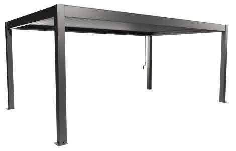 BIOHORT Pergola Quarzgrau-metallic 6x3,5 m