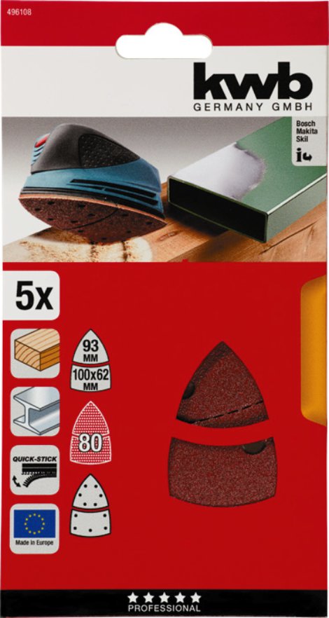 KWB Schleifpapier selbsthaftend K80