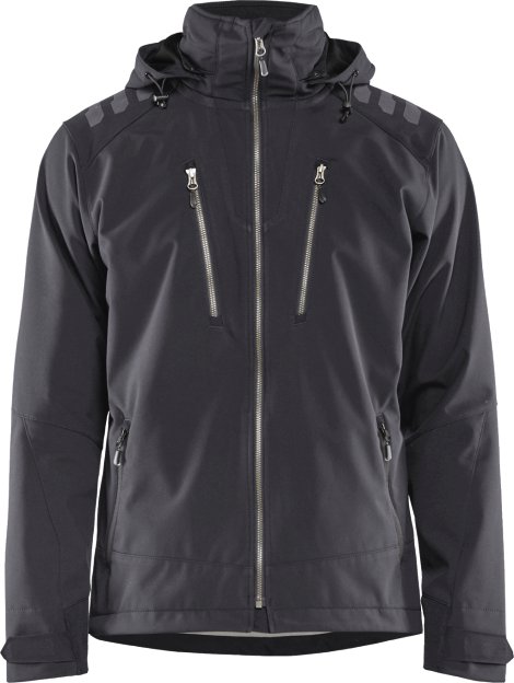 BLÅKLÄDER Softshell Jacke dunkelgrau/schwarz M