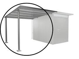 BIOHORT Seitendach für BIOHORT Gerätehaus AvantGarde Quarzgrau-Metallic L