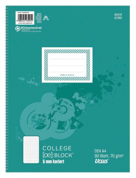 URSUS Collegeblock A4 kariert 80 Blatt
