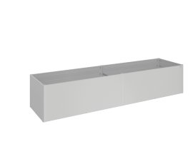 BIOHORT Hochbeet 4x1 Silber-Metallic 397x102x77 cm (BxTxH)