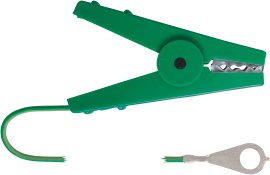 Erdanschlusskabel + Krokoklemme grün