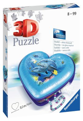 RAVENSBURGER 3D-Puzzle Herzschatulle Unterwasserwelt 54-tlg.