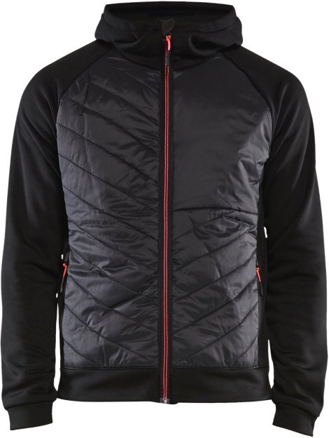 BLÅKLÄDER Sweater Hybrid schwarz/rot L