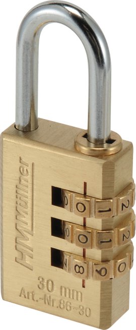 Vorhangschloss mit Zahlenkombination 40 mm