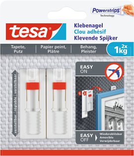 TESA Klebenagel verstellbar für Tapete & Putz 2 Stk.