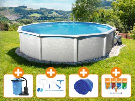 STEINBACH Stahlwandpool-Set Grande Ø 549x135 cm Small