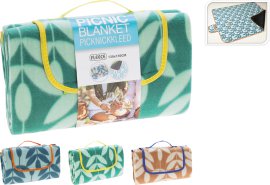 Picknickdecke Fleece Bunt 130x150 cm