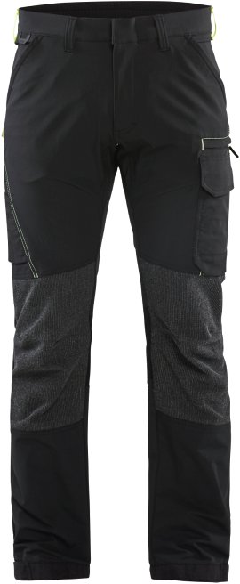BLÅKLÄDER Service Arbeitshose 4-Wege-Stretch Schwarz/Gelb C54