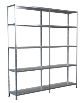 SCHULTE REGALWELT Grund + Anbauregal 10 Böden verzinkt