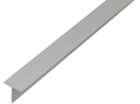 ALBERTS T-Profil Aluminium Silber 2 m, 20x20x1,5 mm