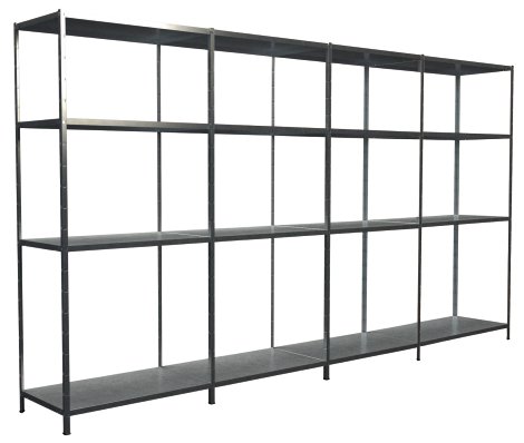 SCHULTE REGALWELT Grund + Anbauregal 16 Böden Verzinkt 180x400x50 cm