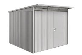 BIOHORT Gerätehaus A7 AvantGarde® 260x300x218 cm mit Standardtür, silber-metallic
