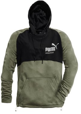 PUMA Hoodie Champ Oliv/Carbon M