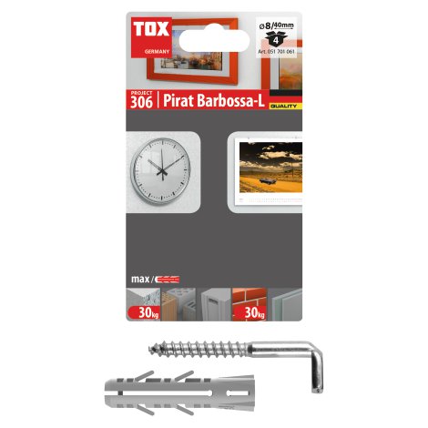 TOX Hakendübel Pirat Barbossa-L 4 Stk.