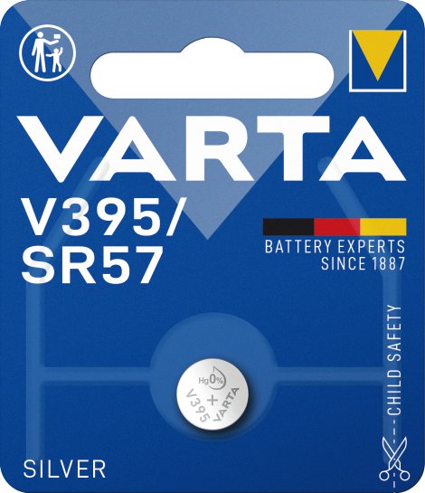 VARTA Silver Coin Silberoxyd Knopfzelle V395 SR66 1,55V 1er Pack