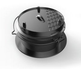TEPRO Gusseinleger für Dutchoven Schwarz 6 l