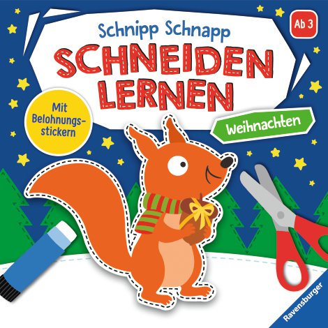 RAVENSBURGER Buch Schnipp-Schnapp Schneiden lernen Weihnachten