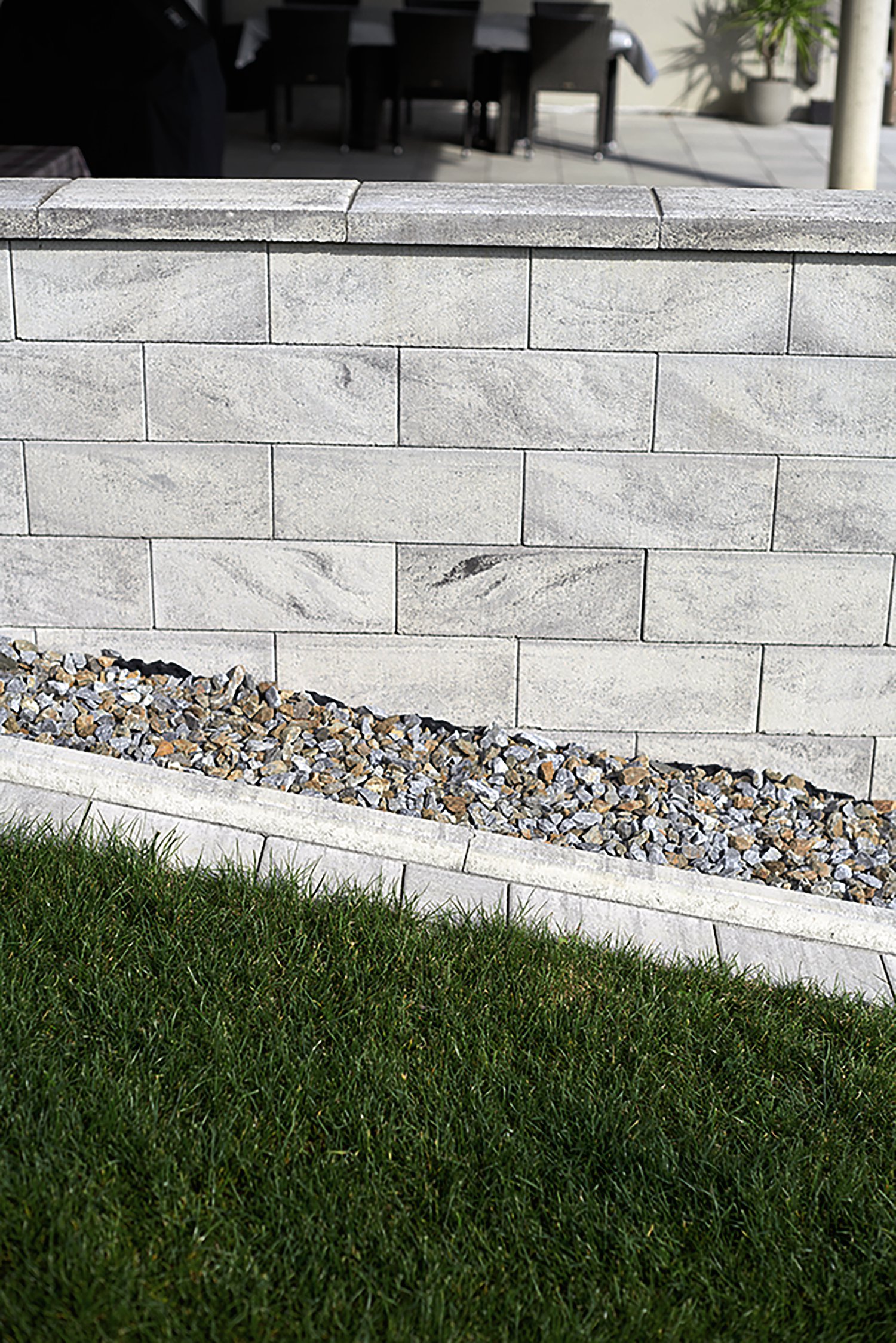 EBENSEER Zaunsystem Colorado Zaun Binderstein Graphit-Weiß