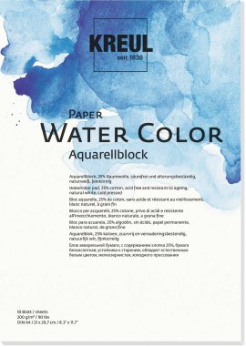 KREUL Paper Water Color 10 Blatt 200 g/m2, DIN A4