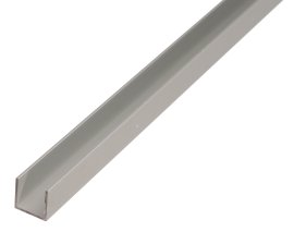 ALBERTS U-Profil Aluminium Silber 2 m, 15x10x1,5 mm