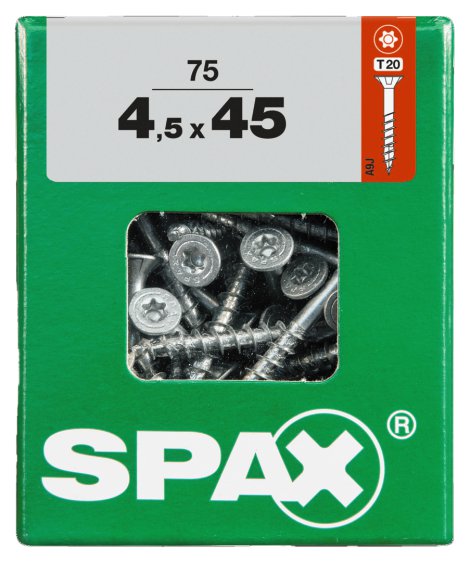 SPAX Schraube Senkkopf TRX 4,5x45 mm L 75 Stk.