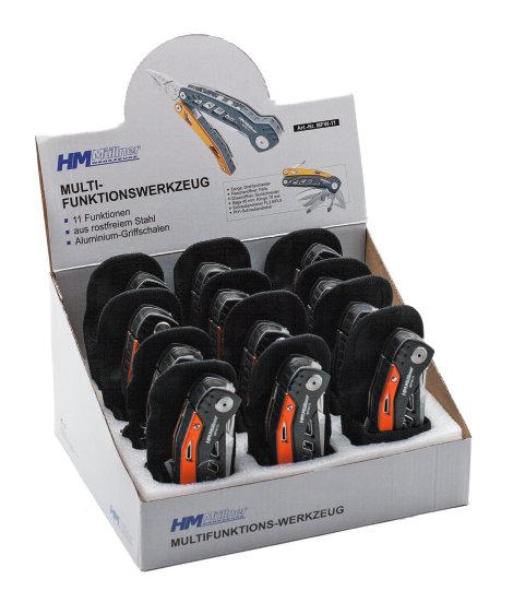 Multifunktionswerkzeug rostfrei mit Tasche 110 mm