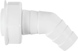 CORNAT Rezyklat Winkel-Schlauchanschluss 45°, 1" IG, ø 21 mm - ø 23 mm, grau