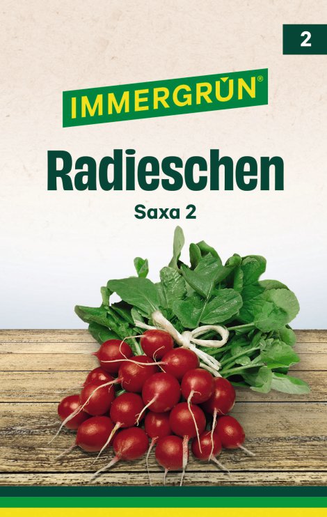 IMMERGRÜN Tütensamen Radieschen Saxa 2
