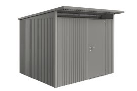 BIOHORT Gerätehaus A6 AvantGarde® 260x260x218 cm mit Standardtür, quarzgrau-metallic