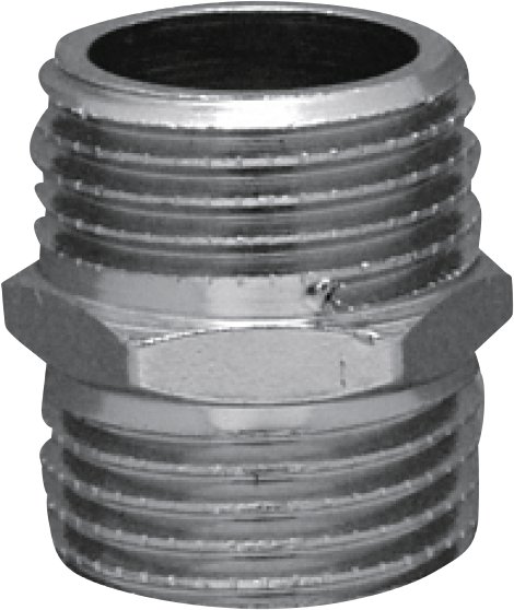 CORNAT Doppelnippel Chrom 1/2" AG