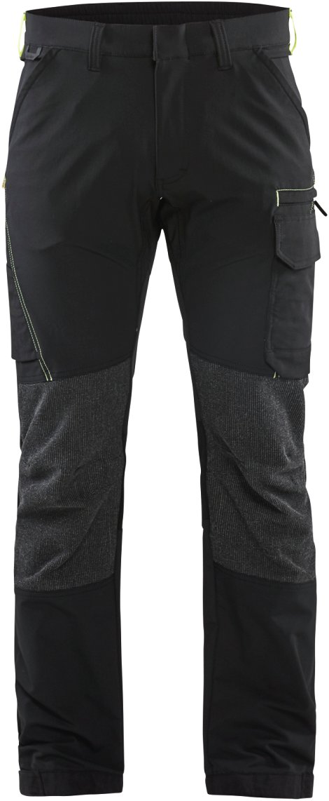 BLÅKLÄDER Service Arbeitshose 4-Wege-Stretch Schwarz/Gelb C50