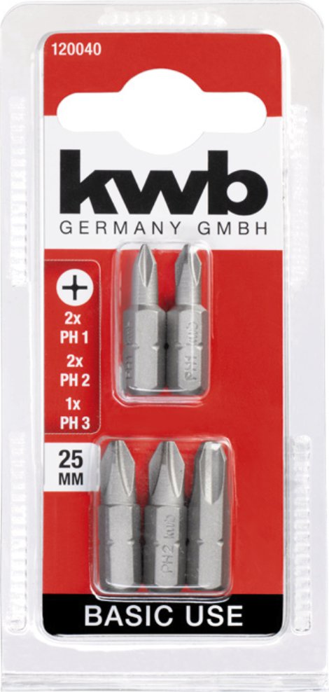 KWB Bit-Set Basic PH 25 mm 5 Stk.