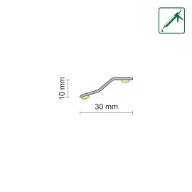 FN Neuhofer Übergangsprofil SF44 selbstklebend Silber 900x30x11 mm