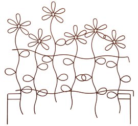 Zaunelement Blumenlicht 104 cm