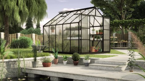 VITAVIA Gewächshaus Uranus 8300 HKP 4 mm Schwarz