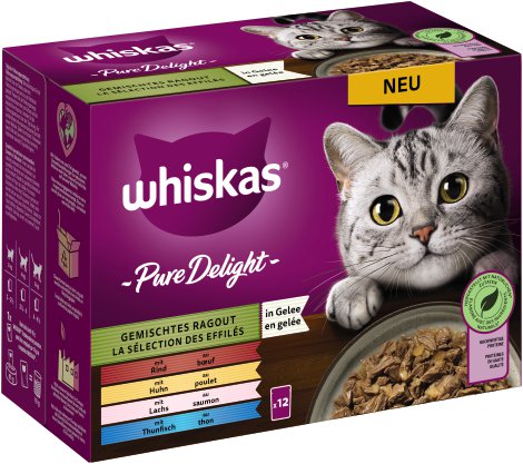 WHISKAS® Gemischte Auswahl Ragout Adult 1+, 12-er