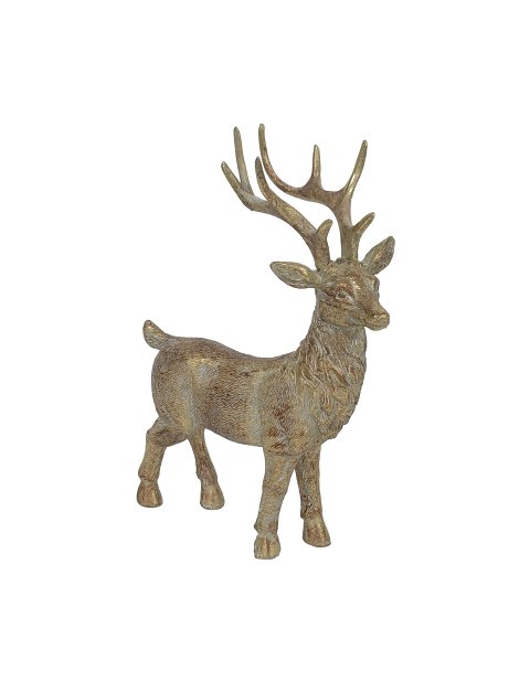 Dekofigur Rentier Gold 16,5x7,5x24,5 cm