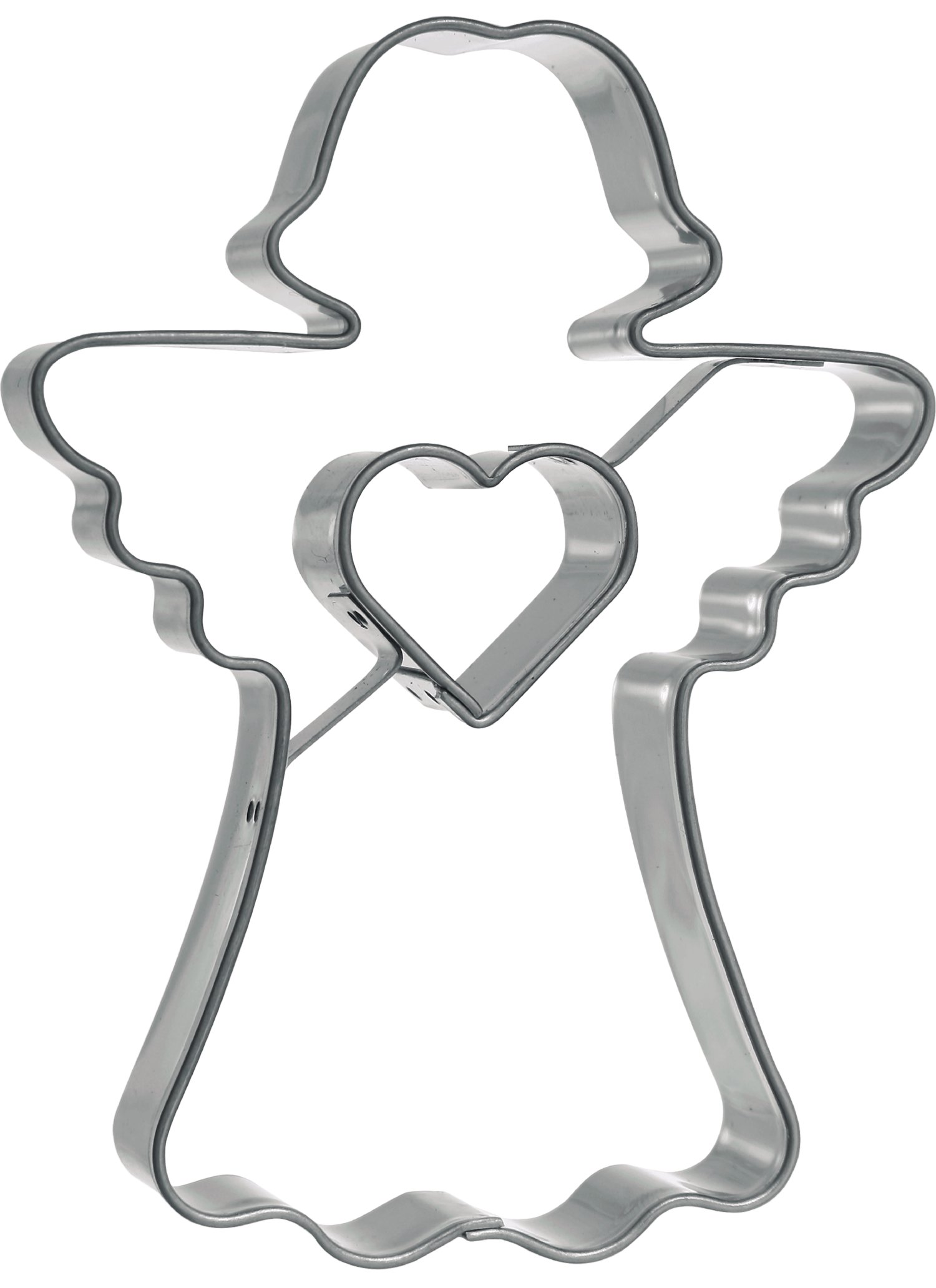 Keksausstecher Engel + Herz Edelstahl 77x58 mm
