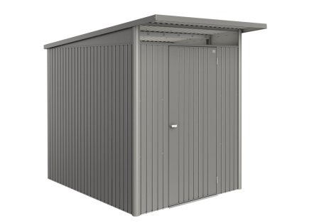 BIOHORT Gerätehaus AvantGarde® Eco A2 + Standardtür 180x260x218 cm, Quarzgrau-Metallic