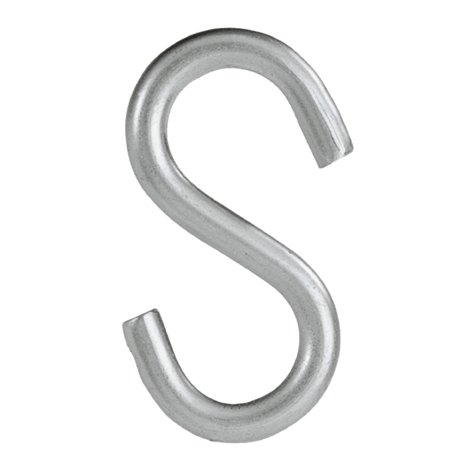 S-Haken verzinkt 4 mm 2 Stk.